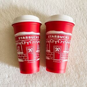 NEW Lot of 2 Starbucks Holiday Red Cup 2025